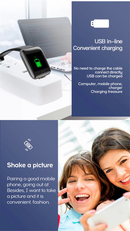 Smartwatch Uomini Donne Orologi da polso Smart Watch Messaggio Fitness Monitor Bracciale Regalo di compleanno Orologio elettronico per Xiaomi Huawei
