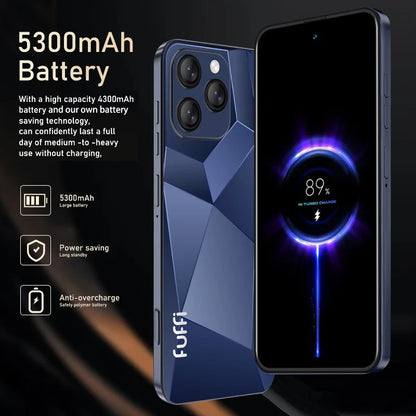 I16 Pro Smartphone 5G Android 5300mAH 12GB RAM 512G ROM 6.56Inch 1080x2640HD 24 + 48MP MTK10 Telefono cellulare di rete 4G