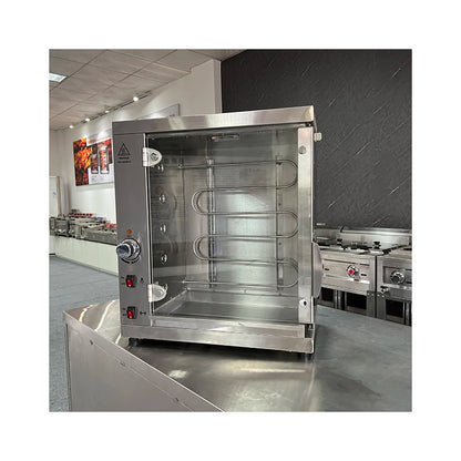 Commercial Stainless Steel Rotary Gas Oven Durable Chicken Rotisserie Grill Machine for Hotel Catering Equipment