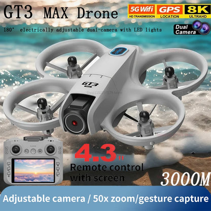 - 180° Doppie telecamere 5G WIFI Motori brushless Anti-ostacolo FPV Quadricottero pieghevole