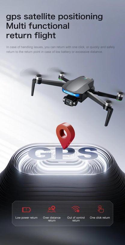 S-X1 Nuovo drone con schermo a 3 assi anti-shake Gimbal 4K Aerial Brushless Drones RC Quadcopter 5G GPS 8K HD Telecamere EIS Mini Dron