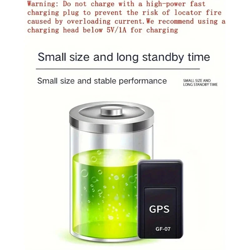 Xiaomi Mini Posizionatore GPS GF07 Posizionatore di tracciamento RealTime Rilevamento remoto del veicolo Posizionamento Mobilerecording Anti-Loss