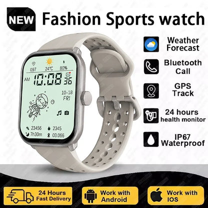 New Series 5 Watch5 Uomini Smart Watch Pressione sanguigna Ossigeno del sangue Frequenza cardiaca AI Voce Bluetooth Chiamata Donne SmartWatch per Xiaomi