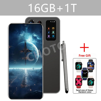 S+ 25 Versione ultra globale originale 7.3HD telefoni cellulari 4G 5G dual sim card cellulare android 14 smartphone 7800mAh cellulare
