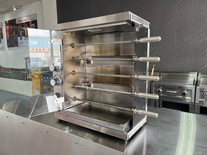 Commercial Stainless Steel Rotary Gas Oven Durable Chicken Rotisserie Grill Machine for Hotel Catering Equipment