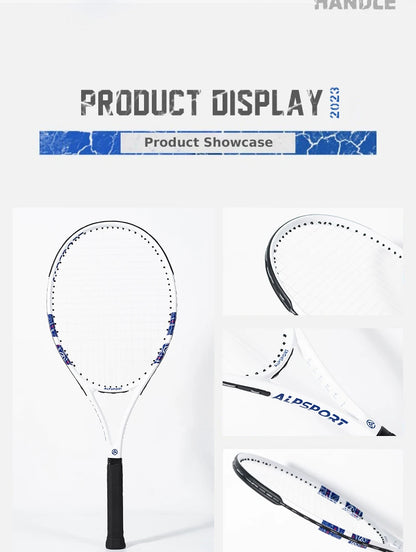 ALPSPORT Racchetta da tennis in fibra di carbonio T800 18K Racchetta professionale con borsa Racchetta da allenamento leggera per adulti Uomini Donne