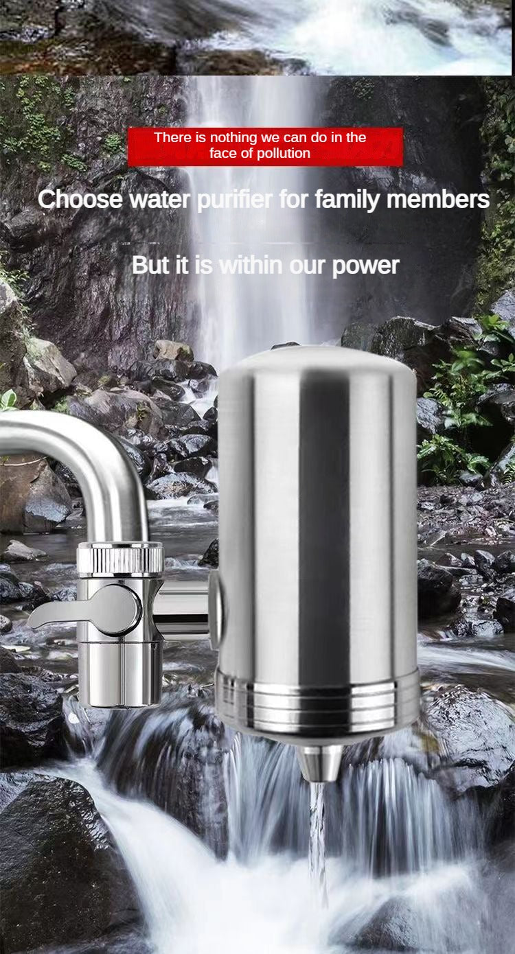 Purificatore per rubinetto dell'acqua potabile da 0,1 μm a 7 strati, filtro per rubinetto ecologico, cartuccia in acciaio inossidabile, carbone attivo ceramico KDF, casa e cucina