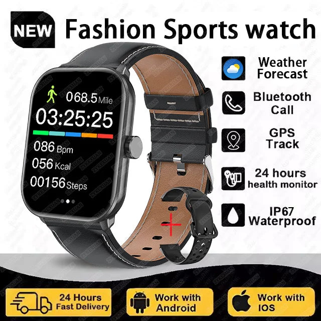 New Series 5 Watch5 Uomini Smart Watch Pressione sanguigna Ossigeno del sangue Frequenza cardiaca AI Voce Bluetooth Chiamata Donne SmartWatch per Xiaomi