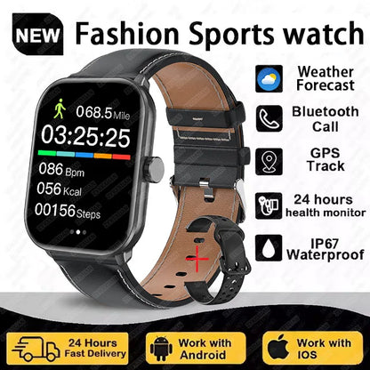 New Series 5 Watch5 Uomini Smart Watch Pressione sanguigna Ossigeno del sangue Frequenza cardiaca AI Voce Bluetooth Chiamata Donne SmartWatch per Xiaomi