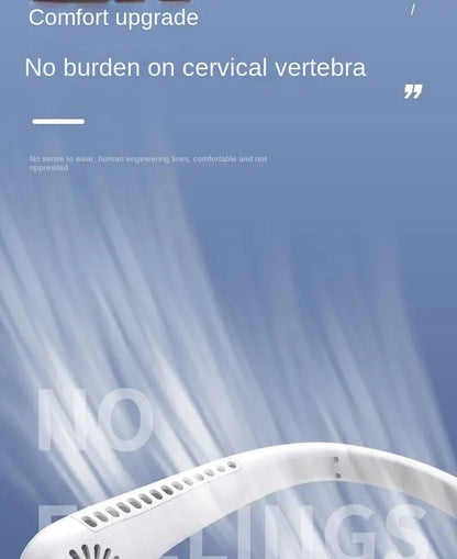 Ventilatore portatile da appendere al collo raffreddato ad aria per mini casa estiva, per sport all'aria aperta, corsa, viaggi senza lame, cinturino da collo USB indossabile