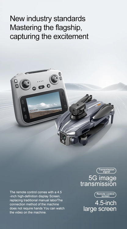 K18 Max 4,5 pollici grande schermo Drone 360° Laser per evitare ostacoli Posizionamento GPS Flusso ottico Dispositivo di lancio aereo RC Drone Giocattolo