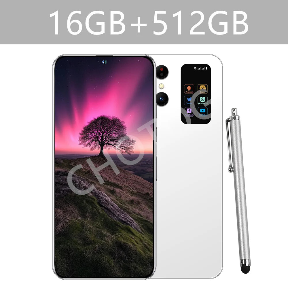 Cellulari 2025 SMS 25 Ultra 5G Smartphone originale 7.3HD Dual SIM 108MP Telefono cellulare Android versione globale 7800mAh Telefoni cellulari