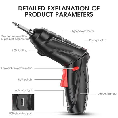 4.2v Power Tools Set Manutenzione domestica Riparazione batteria al litio Mini trapano elettrico domestico Cacciavite senza fili