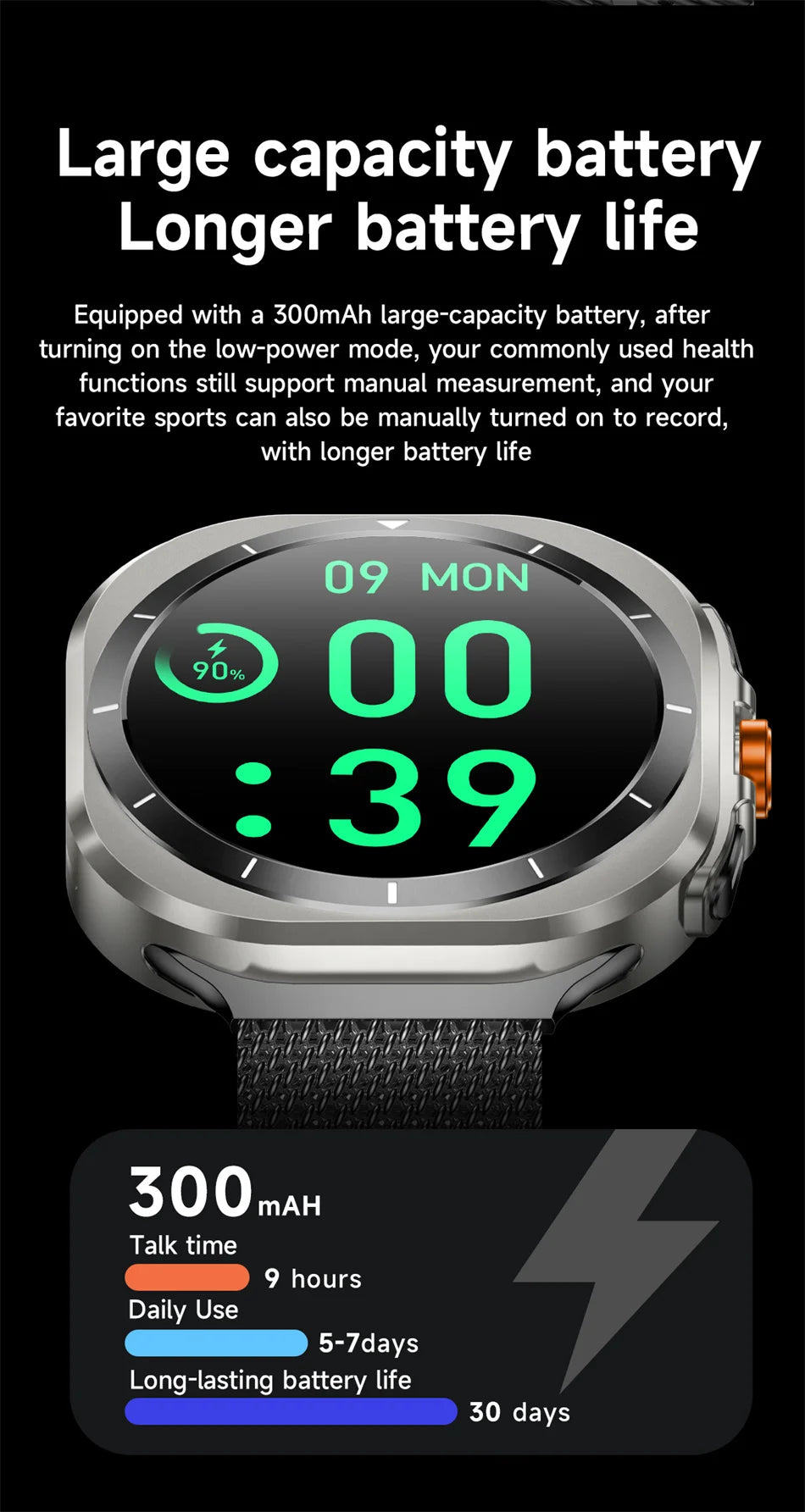Novità 2025 per Samsung Galaxy Watch 7 Ultra GPS NFC Smart Watch da uomo 1,43" AMOLED con display sempre IP68 BT Call Sports Smartwatch