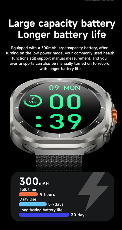 Novità 2025 per Samsung Galaxy Watch 7 Ultra GPS NFC Smart Watch da uomo 1,43" AMOLED con display sempre IP68 BT Call Sports Smartwatch
