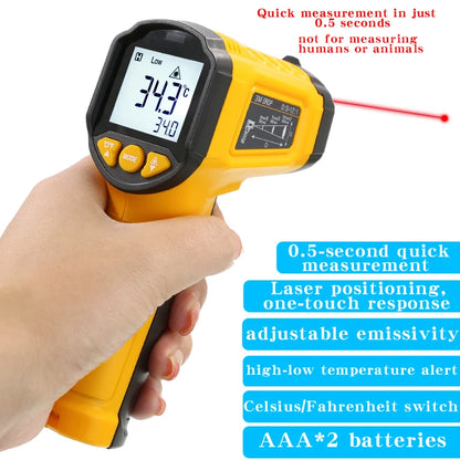 TS380 Termometro a infrarossi senza contatto HYTAIS Misuratore di temperatura elettronico portatile industriale ad alta precisione TS600