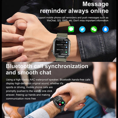 Nuovo per Huawei Xiaomi Military Smart Watch Monitor di salute degli uomini impermeabile all'aperto Sport Tracker Bluetooth Call Smartwatch 2025