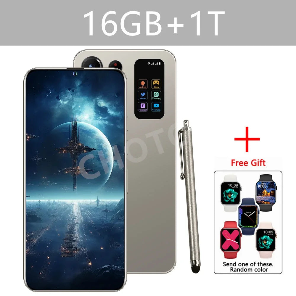 S+ 25 Versione ultra globale originale 7.3HD telefoni cellulari 4G 5G dual sim card cellulare android 14 smartphone 7800mAh cellulare