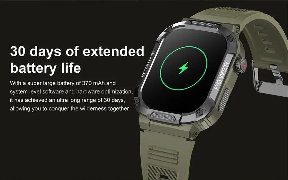 2025 Nuovo per Xiaomi Military Smart Watch Uomini impermeabili all'aperto Sport Fitness Tracker Monitor di salute 2.10" BT Call Smartwatch