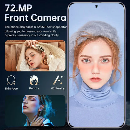 Cellulari 2025 SMS 25 Ultra 5G Smartphone originale 7.3HD Dual SIM 108MP Telefono cellulare Android versione globale 7800mAh Telefoni cellulari