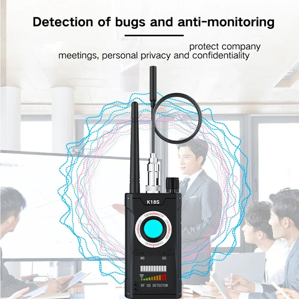 K18s Multi-function Anti Detector Camera GSM Audio Bug Finder GPS Signal lens RF Tracker Detect Wireless Camera