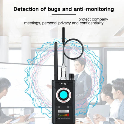 K18s Multi-function Anti Detector Camera GSM Audio Bug Finder GPS Signal lens RF Tracker Detect Wireless Camera