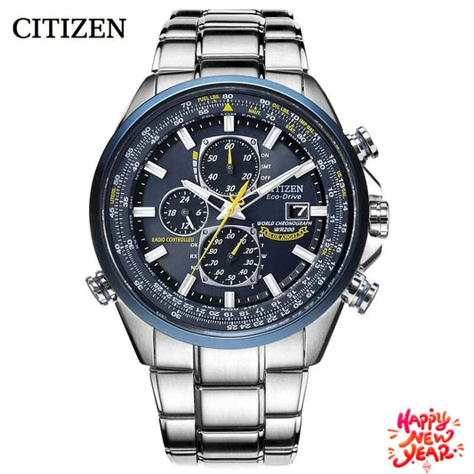 CITIZEN Blue Angel I Generazione Orologio da uomo al quarzo Nightlight Sky Eagle Blue Angel Luce Kinetic Energy Men’s Watch AT8020