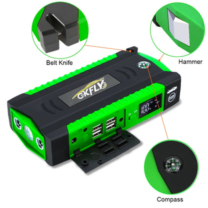 GKFLY 3000A Car Jump Starter Power Bank 18000mAh Car Booster Auto Emergency Starting Device Jump Start for Petrol Diesel
