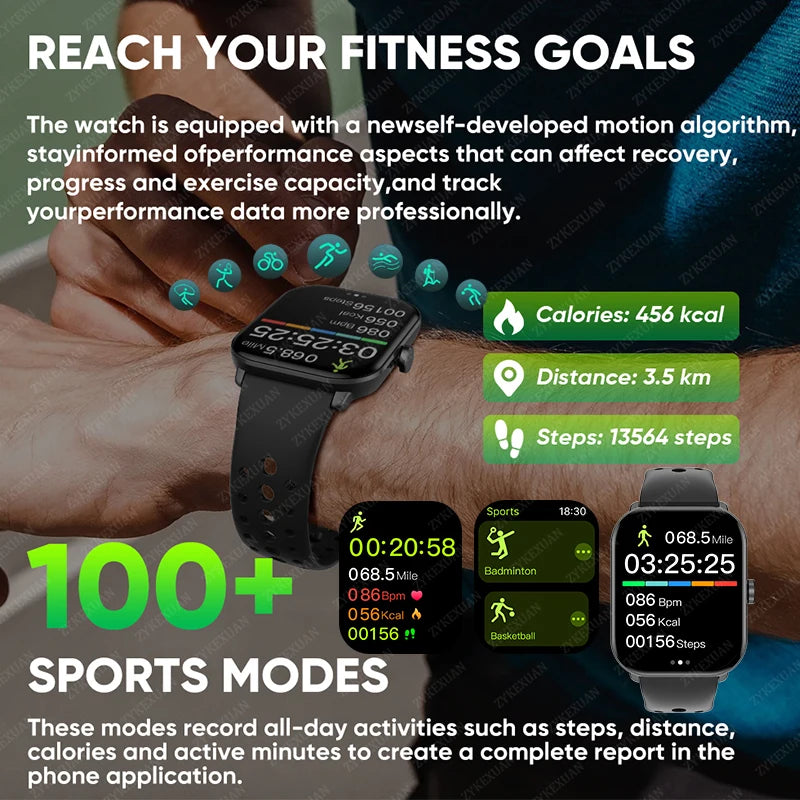 New Series 5 Watch5 Uomini Smart Watch Pressione sanguigna Ossigeno del sangue Frequenza cardiaca AI Voce Bluetooth Chiamata Donne SmartWatch per Xiaomi