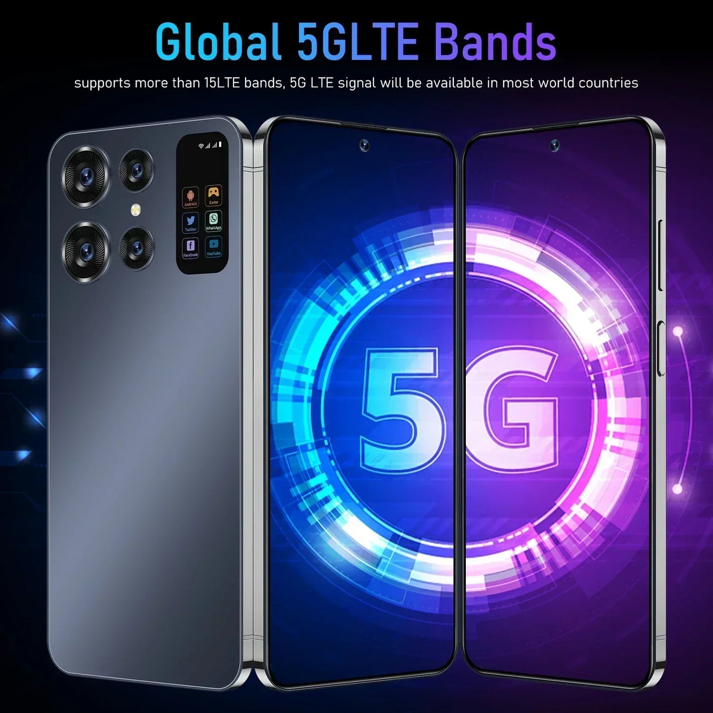Nuovo smartphone 2025 da 22 GB, 2 TB, schermo da 7,0 pollici, 7000 Mah, Android13 cellulare Dual Sim Face sbloccato, telefono cellulare 5G