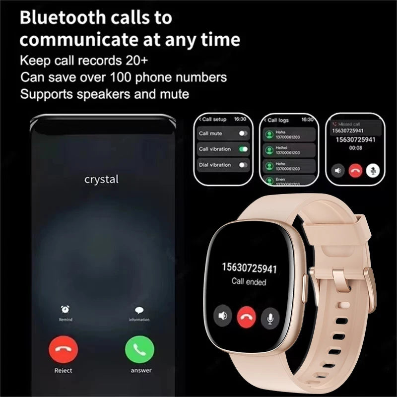 Per Xiaomi Android Smart Watch Uomini Donne Regalo Full Touch Screen Sport Fitness Orologi Bluetooth Chiamata Digitale Smartwatch 2025 Nuovo