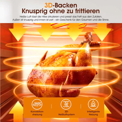 Grande friggitrice ad aria elettrica da 15L, senza olio da 220 V, con 6 modalità di cottura, forno a convezione intelligente da 1800 W per la casa, schermo touch a LED