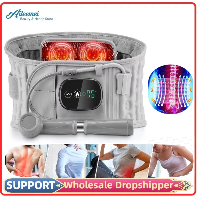 Cintura gonfiabile Protezione per decompressione lombare Back Brace riscaldato Vibrazione Massaggio Cintura Airbag Supporto Correzione della postura