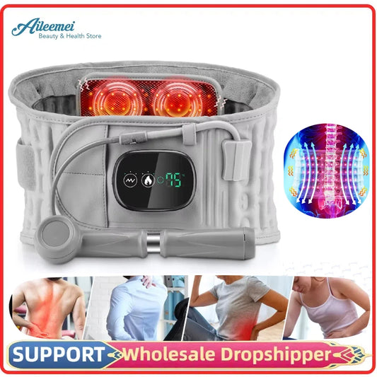 Cintura gonfiabile Protezione per decompressione lombare Back Brace riscaldato Vibrazione Massaggio Cintura Airbag Supporto Correzione della postura
