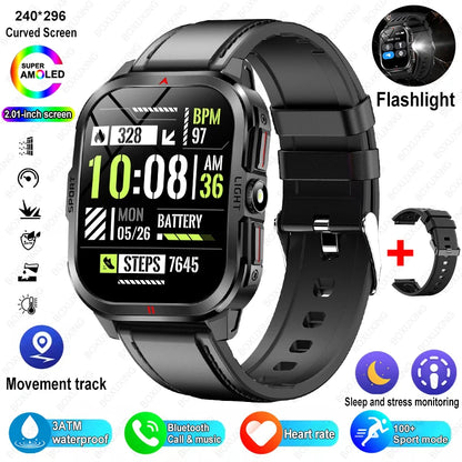 Nuovo per Xiaomi Military Smart Watch Men 3ATM impermeabile all'aperto Sport Fitness Tracker Monitor di salute Bluetooth Chiamata Smart Watch