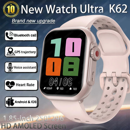 2025 Nuovo per Huawei Xiaomi Smart Watch Uomini Donne 1.85 pollici HD AMOLED Full Touch Screen IP68 Impermeabile Bluetooth Chiamata SmartWatch.