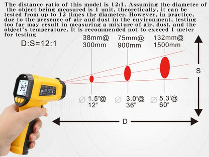 TS380 Termometro a infrarossi senza contatto HYTAIS Misuratore di temperatura elettronico portatile industriale ad alta precisione TS600