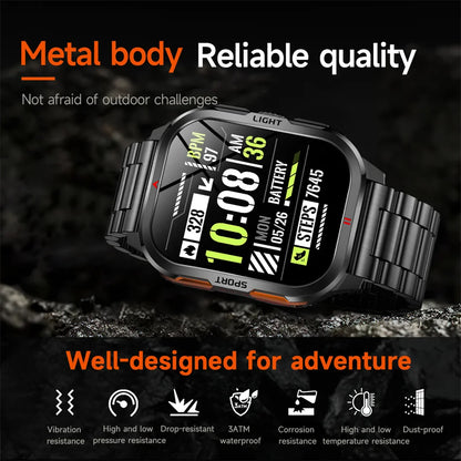 Nuovo per Xiaomi Military Smart Watch Men 3ATM impermeabile all'aperto Sport Fitness Tracker Monitor di salute Bluetooth Chiamata Smart Watch