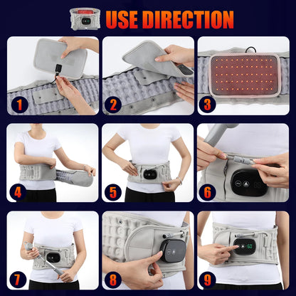 Cintura gonfiabile Protezione per decompressione lombare Back Brace riscaldato Vibrazione Massaggio Cintura Airbag Supporto Correzione della postura