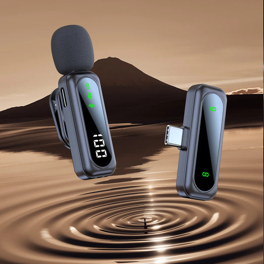 Xiaomi Mijia Wireless Lavalier Lapel Microphone Portable Noise Reduction Audio Recording Type-C for iPhone15-16 Android PC Live