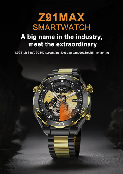 Nuovo smartwatch Z91PROMAX, chiamata Bluetooth, frequenza cardiaca, pressione sanguigna, monitoraggio del sonno per ricordare l'esercizio