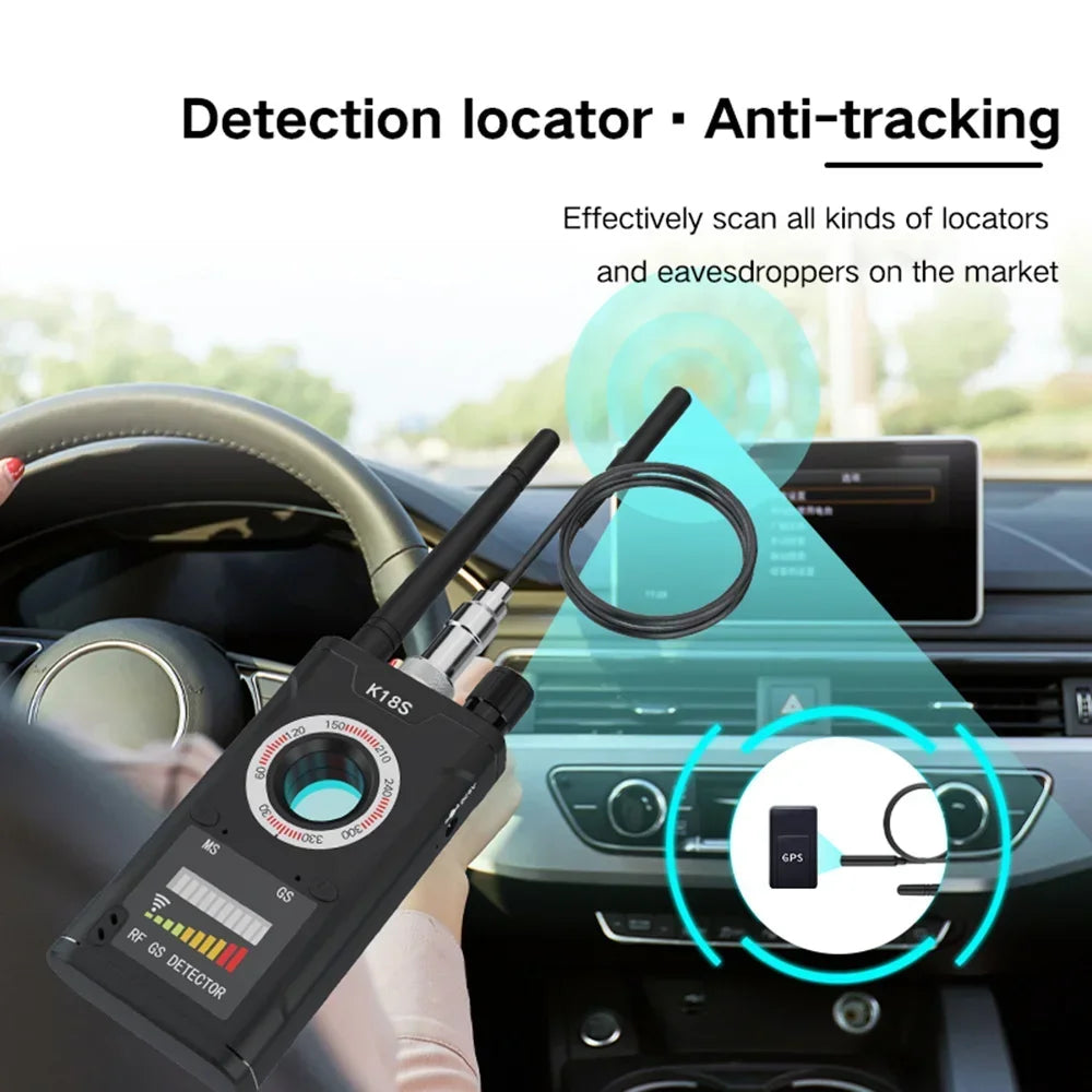 K18s Multi-function Anti Detector Camera GSM Audio Bug Finder GPS Signal lens RF Tracker Detect Wireless Camera