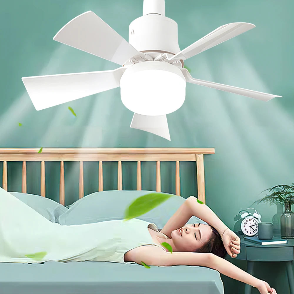 Ventilatore a soffitto LED con luce telecomando dimmerabile 30W E27 base moderna intelligente senza fili ventilatori illuminazione per camera da letto e soggiorno