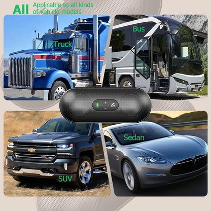 Kit Bluetooth 5.4 per auto vivavoce 6W, vivavoce solare, altoparlante, lettore MP3, ricevitore musicale wireless con assistente vocale