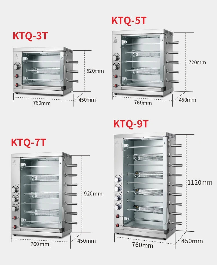 High Capacity Hot Selling Automatic Rotisseries Electric Gas Chicken Grill Rotisserie Roasting Machine Chicken Rotisserie Oven