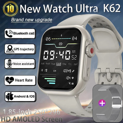 2025 Nuovo per Huawei Xiaomi Smart Watch Uomini Donne 1.85 pollici HD AMOLED Full Touch Screen IP68 Impermeabile Bluetooth Chiamata SmartWatch.