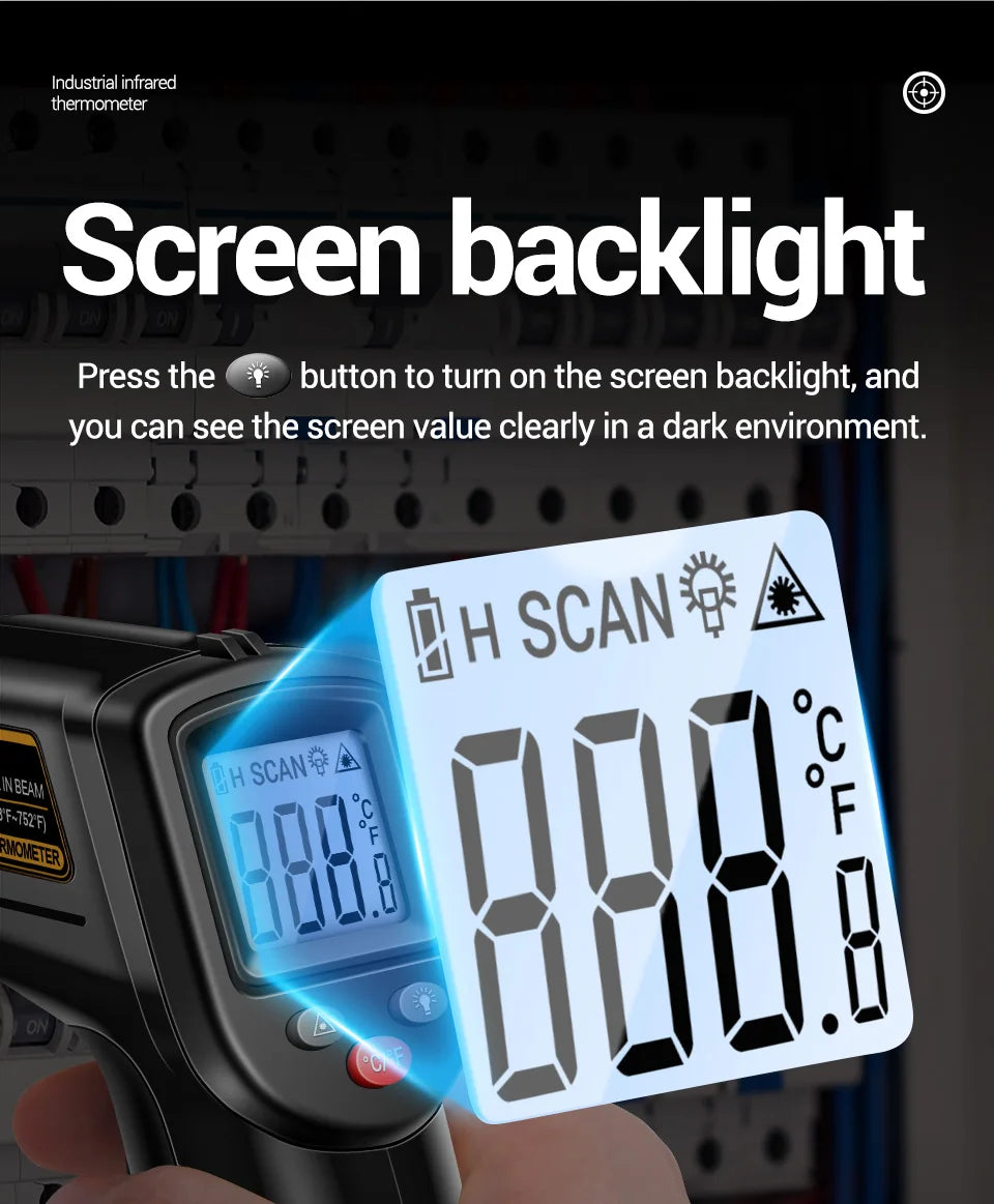 ANENG TH201 Celsius Display digitale termometro a infrarossi altamente sensibile senza contatto temperatura misurazione pistola igrometro