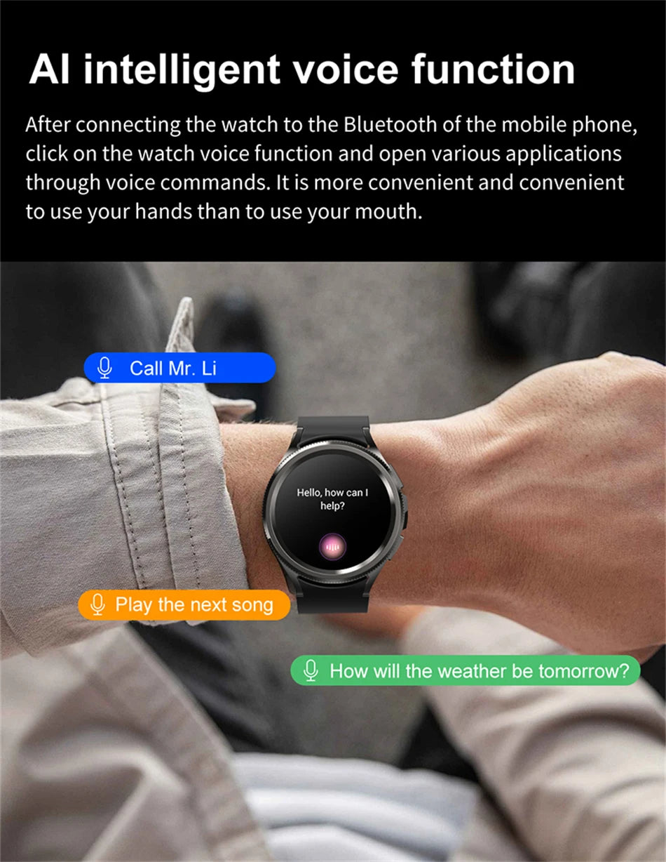 2025 Nuovo per Samsung Galaxy Watch 6 Smartwatch AMOLED sempre sul display Bluetooth Chiamata GPS NFC Smart Watch Uomini Android IOS