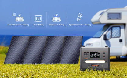 Q2402M 2500W Pure Sine Wave Power Station 12Output Ports Energy Storage Power Station Solar Charge 1.5h Full Charge With Trolley