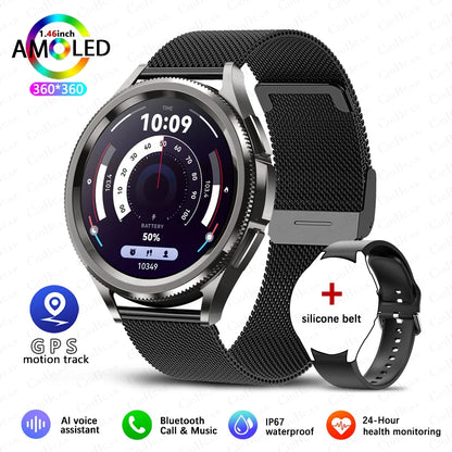 2025 Nuovo per Samsung Galaxy Watch 6 Smartwatch AMOLED sempre sul display Bluetooth Chiamata GPS NFC Smart Watch Uomini Android IOS